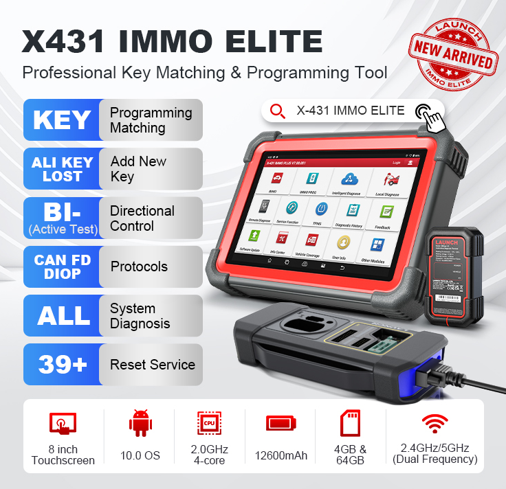 2023 universal launch x431 immo elite key programmer tools obd2 vehicle car diagnostic scanner machine tool for all cars