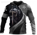 The Last Templar Crusader Knights Templar Crusader Sweat à capuche Dessin Animé Manga Anime Graphique Sweat à capuche Pour Homme Femme Unisexe Adulte Impression 3D 100 % Polyester